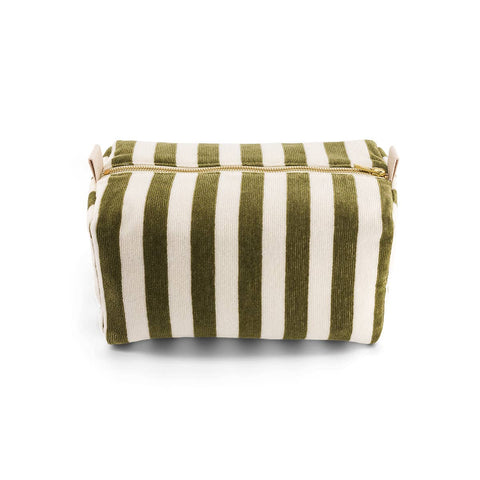 VIC STRIPED KHAKI TOILET BAG