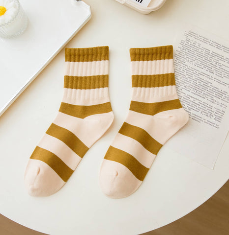 Versatile Stripe Socks - Casual Women's Daily Wear