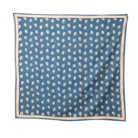 Scarf with indian flowers print BELSA BLUE ADULT