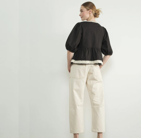 Denim Barrel Pants