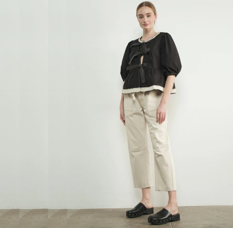 Denim Barrel Pants