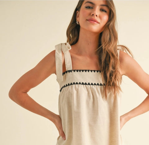 Linen Bow Top