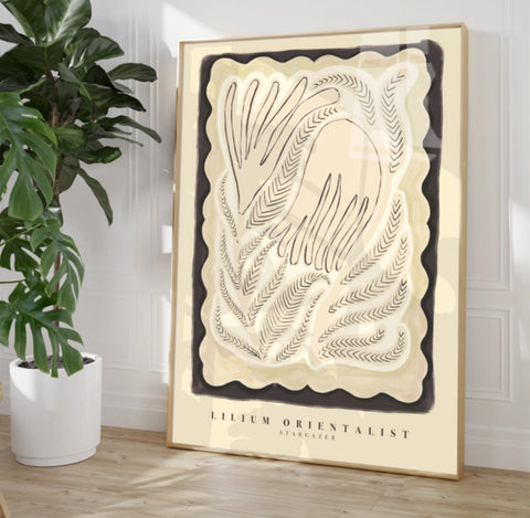 Mono Fern Print