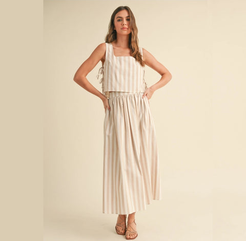 Oat Stripe Skirt
