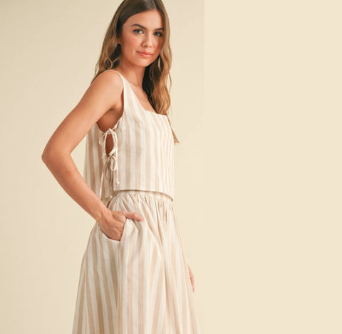 Oat Stripe Skirt