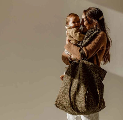 Olive Leopard Tote