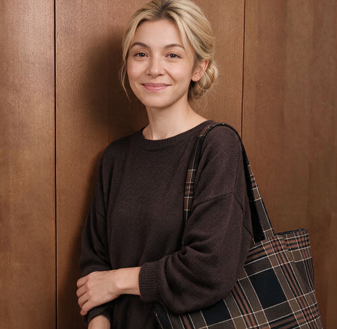 Elisa Tartan Tote