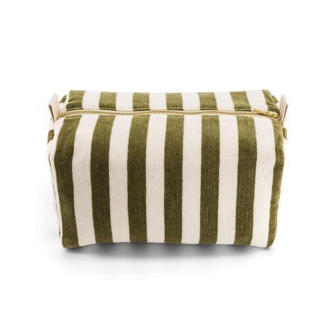 Victoria Olive Stripe Sponge Bag