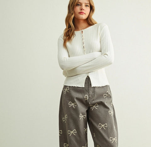 Ribbon Bow Jeans