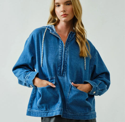 Denim Hooded Jacket