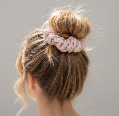 Pastel Heart Scrunchie