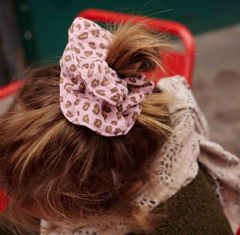 Pink Cheetah Scrunchie