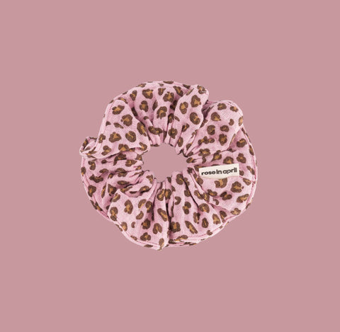 Pink Cheetah Scrunchie